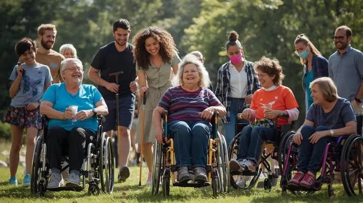 Outdoor community recreational sports event